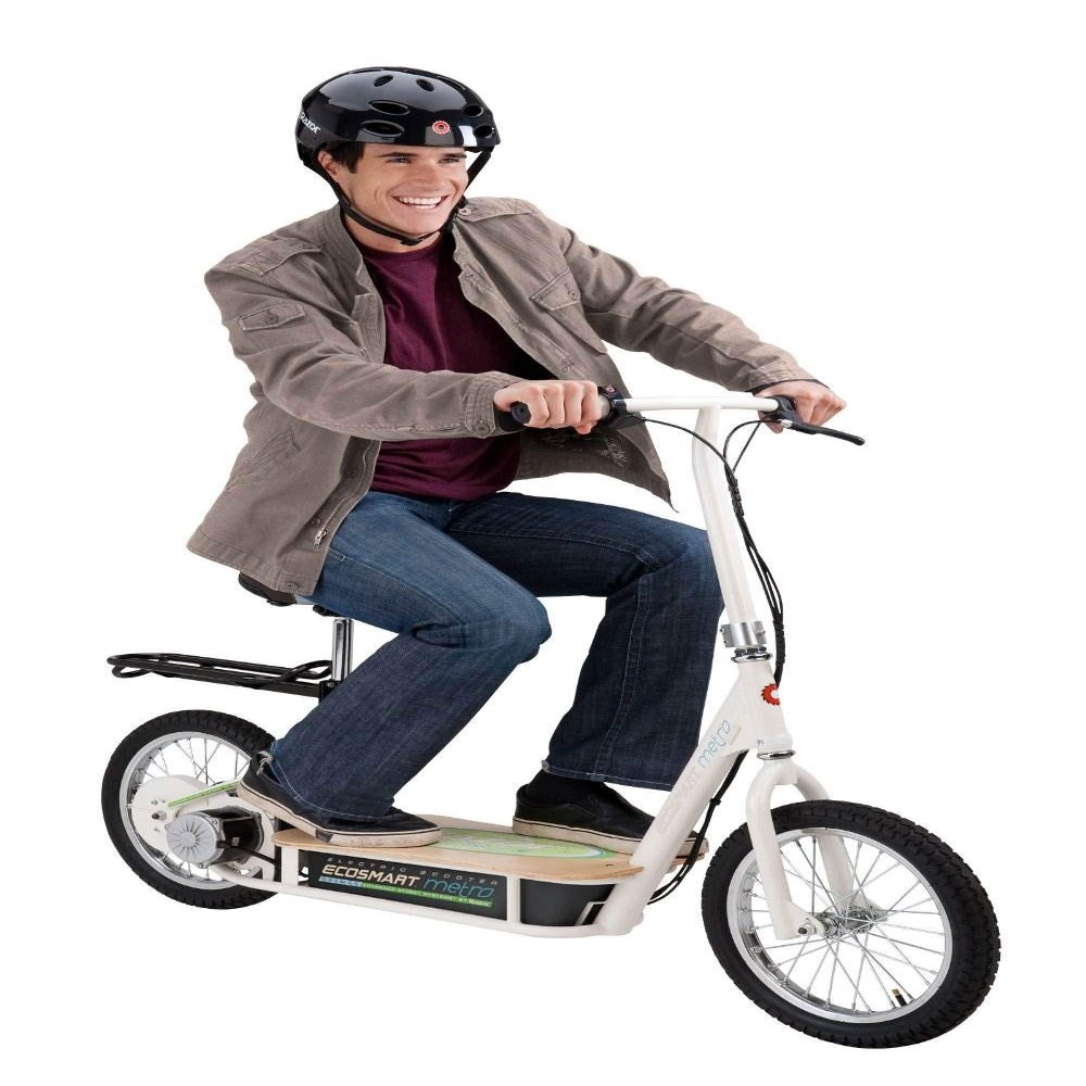 Razor EcoSmart Metro Electric Scooter Chain-Driven Motor - White - FFP