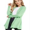 LL WSK2294 Women's Casual Soft Drape Open Front Fall Duster Lightweight Long Sleeve Cardigan M Mint view 1