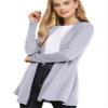 LL WSK2294 Women's Casual Soft Drape Open Front Fall Duster Lightweight Long Sleeve Cardigan M Grey view 1