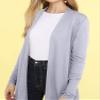 LL WSK2294 Women's Casual Soft Drape Open Front Fall Duster Lightweight Long Sleeve Cardigan M Grey view 4