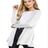 LL WSK2294 Women's Casual Soft Drape Open Front Fall Duster Lightweight Long Sleeve Cardigan XXL White view 1