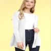 LL WSK2294 Women's Casual Soft Drape Open Front Fall Duster Lightweight Long Sleeve Cardigan XXL White view 2