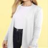 LL WSK2294 Women's Casual Soft Drape Open Front Fall Duster Lightweight Long Sleeve Cardigan XXL White view 4