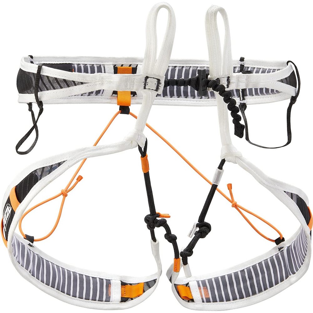 PETZL FLY Ultra-Lightweight Mountaineering Harness - Black/White, Small