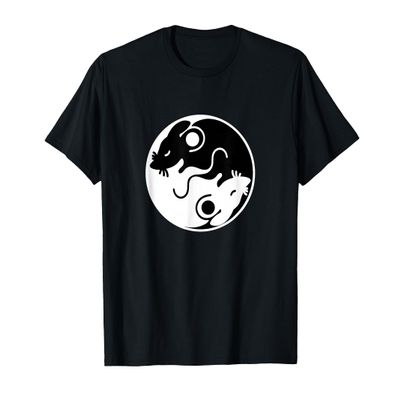 Year of the Rat - Ying and Yang Chinese New Year Rat T-Shirt