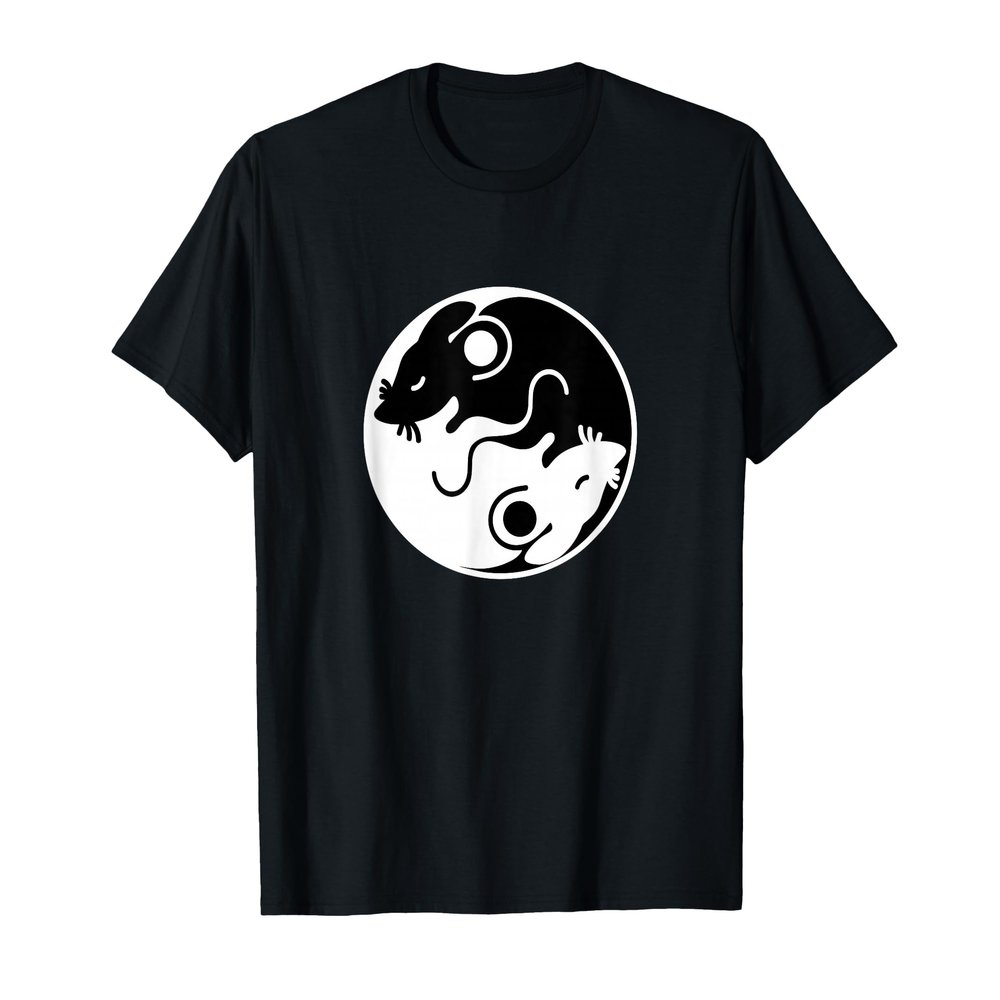Year of the Rat - Ying and Yang Chinese New Year Rat T-Shirt