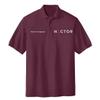 Custom Embroidered Polo Shirts for Men Personalized Embroidery Text Logo Name Company Maroon view 3