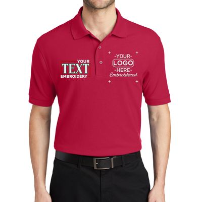 Custom Embroidered Polo Shirts for Men Personalized Embroidery Text Logo Name Company