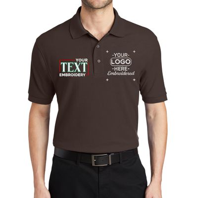 Custom Embroidered Polo Shirts for Men Personalized Embroidery Text Logo Name Company