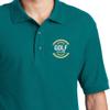 Custom Embroidered Polo Shirts for Men Personalized Embroidery Text Logo Name Company Teal Green view 4