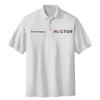 Custom Embroidered Polo Shirts for Men Personalized Embroidery Text Logo Name Company White view 3