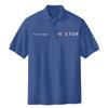 Custom Embroidered Polo Shirts for Men Personalized Embroidery Text Logo Name Company Mediterranean Blue view 3