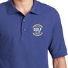 Custom Embroidered Polo Shirts for Men Personalized Embroidery Text Logo Name Company Mediterranean Blue view 4