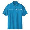 Custom Embroidered Polo Shirts for Men Personalized Embroidery Text Logo Name Company Turquoise view 2