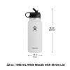 Hydro Flask 32 oz Wide Mouth Straw Lid White view 2