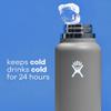 Hydro Flask 32 oz Wide Mouth Straw Lid White view 4