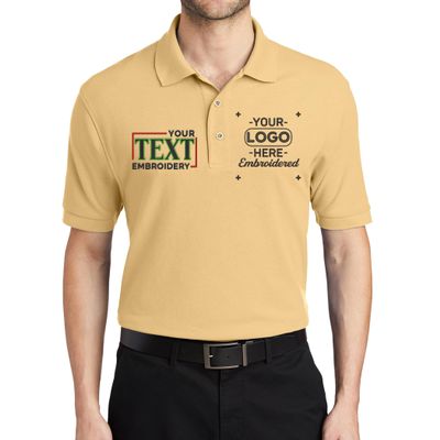 Custom Embroidered Polo Shirts for Men Personalized Embroidery Text Logo Name Company Banana