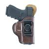 Maxx Carry Inside The Waistband Leather Holster Fits Glock 19. IWB Holster, Brown, Right Hand Draw. view 1