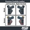 Maxx Carry Inside The Waistband Leather Holster Fits Glock 19. IWB Holster, Brown, Right Hand Draw. view 4