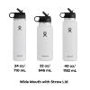 Hydro Flask 32 Oz Wide Flex Straw Cap Bottle - Insulated Stainless Steel - Wide Straw Lid, Non Spill, Leakproof in Pacific view 3