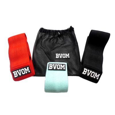 BVOM Resistance Band (Black Teal RED, Light Medium Heavy)