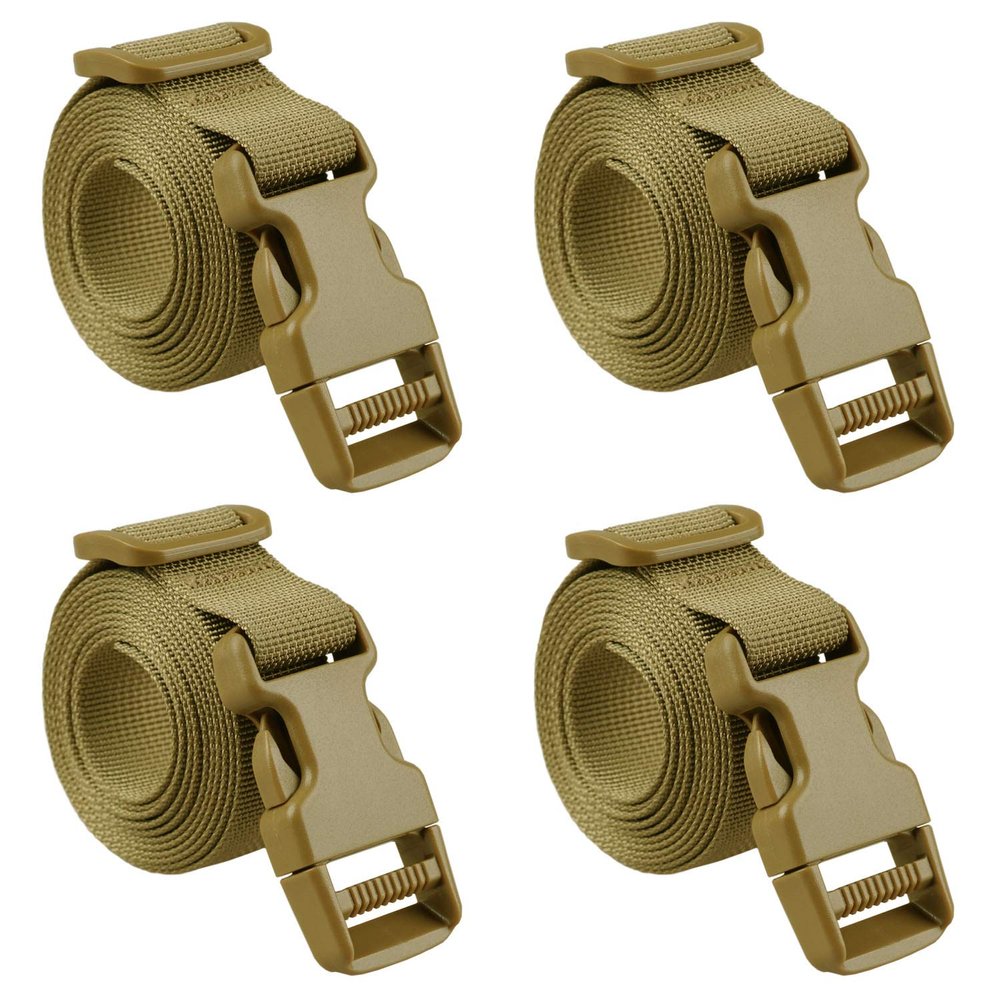 MAGARROW 40" 60" Strap Buckle Packing Straps Adjustable 1-Inch Belt (1" Wide - 60" Long, Tan (4-Pack))