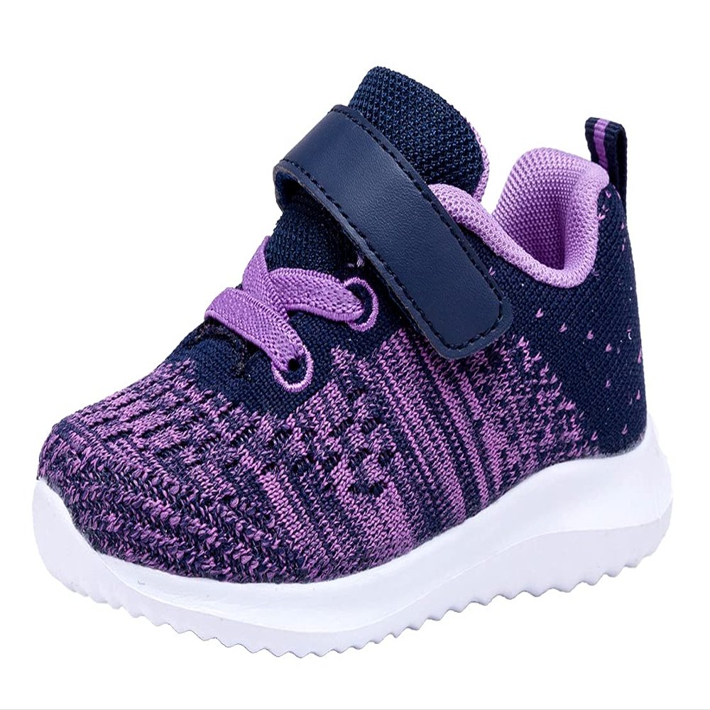 COODO Toddler/Little Kid Boys Girls Shoes Running Sports Sneakers (10 Toddler,Grape)