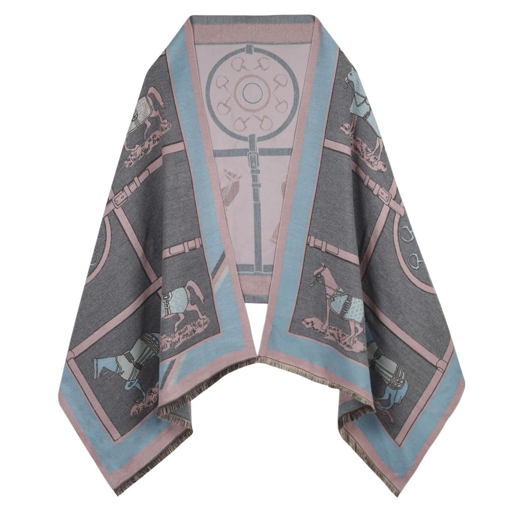 EXTREE Scarfs for Women Pashmina Silky Shawl Wrap for Evening Dressing Blanket Open Front Poncho Cape