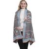 EXTREE Scarfs for Women Pashmina Silky Shawl Wrap for Evening Dressing Blanket Open Front Poncho Cape view 3