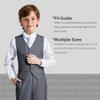 Lycody Kids Suits Boys Gray Slim Fit Vest and Pants Set Wedding Prom Party Outfit Size 5 view 3