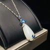 Hotan Jade White Jade Pendant 925 Silver Men and Women Jewelry view 2