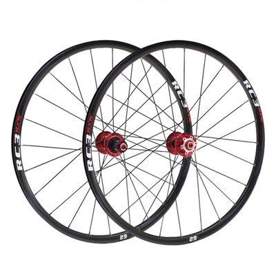 Bicycle Wheelset 26"/27.5"/29" Bikes Double Wall Rims Carbon Hub Sealed Bearing Bike Wheels Disc Brake QR 11 Speed 24H (Size : Black_26")
