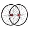 Bicycle Wheelset 26"/27.5"/29" Bikes Double Wall Rims Carbon Hub Sealed Bearing Bike Wheels Disc Brake QR 11 Speed 24H (Size : Black_26") view 1