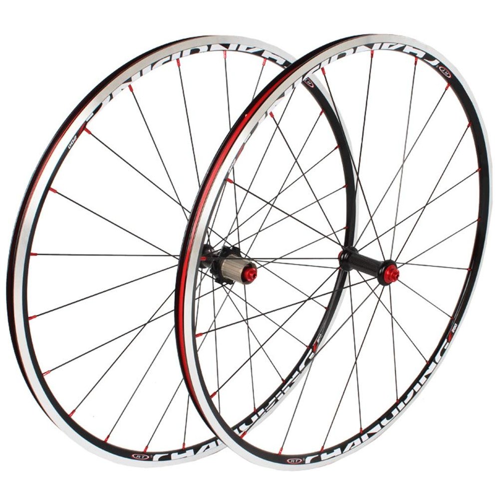 700C Road Bike Wheelset Ultra-Light Bicycle Double Wall Alloy Rim Brake C/V Sealed Bearing Carbon Hub QR 9-11Speed for CX