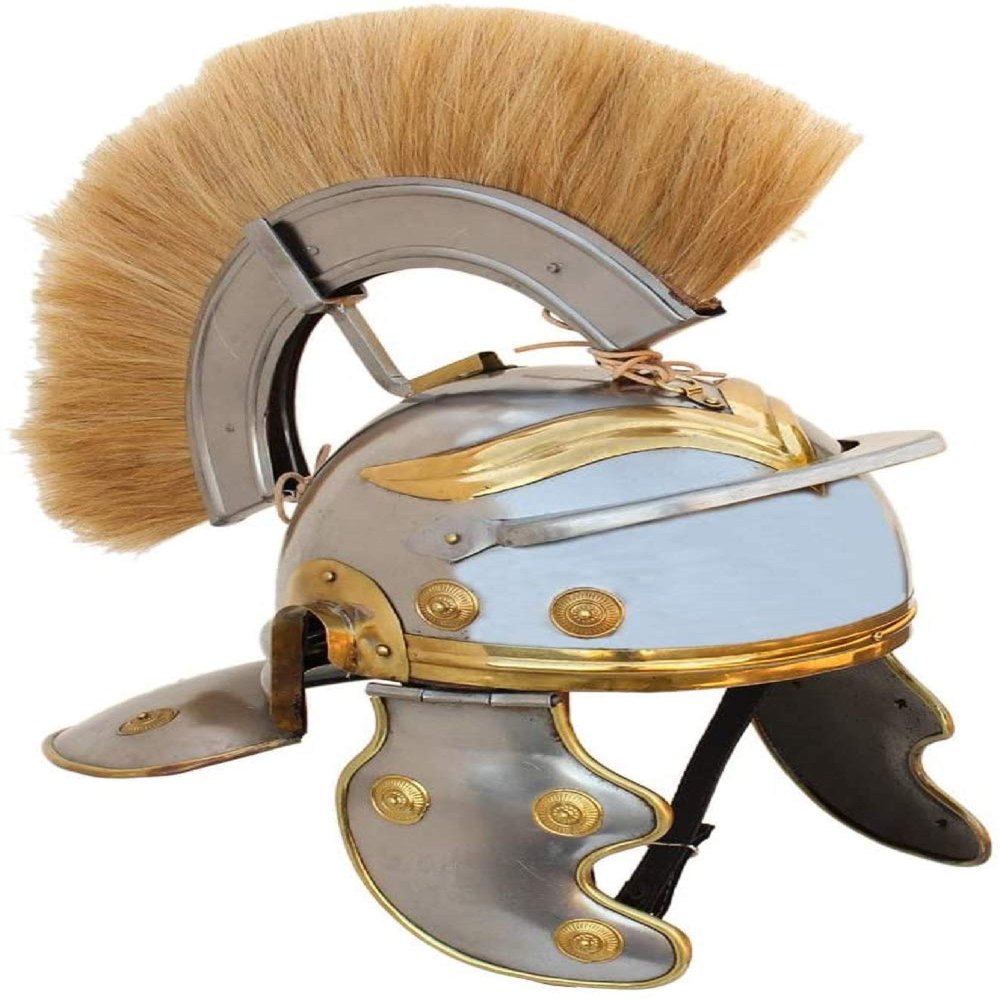 THE ARMOUR WORLD Roman Centurion Helmet |Mens Wearable Warrior Spartan Helmets Medieval Costume| +Liner Reenactment | Halloween Sell