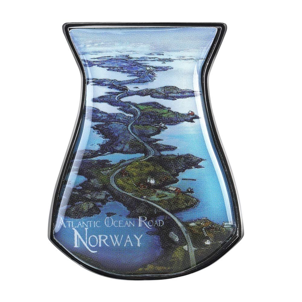 Collectible Novelty Pin for Backpack, Scarf - Made From Jeweler Class Metal - Spartan and the Green Egg Explorer Pin Series: Atlantic Ocean Road, Norway (283)