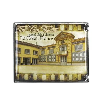 Collectible Novelty Pin for Backpack, Scarf - Made From Jeweler Class Metal - Spartan and the Green Egg Explorer Pin Series: The Eden Theatre - La Ciotat, France (298)