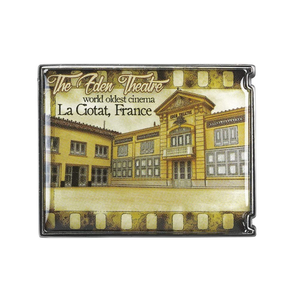 Collectible Novelty Pin for Backpack, Scarf - Made From Jeweler Class Metal - Spartan and the Green Egg Explorer Pin Series: The Eden Theatre - La Ciotat, France (298)