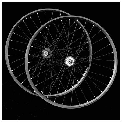 Bikes Bicycle Wheelset for Mountain Bike Double Wall Alloy Rim Disc Brake 9-11 Speed Aluminum Alloy Card Hub Sealed Bearing QR 36H (Size : Black_26")