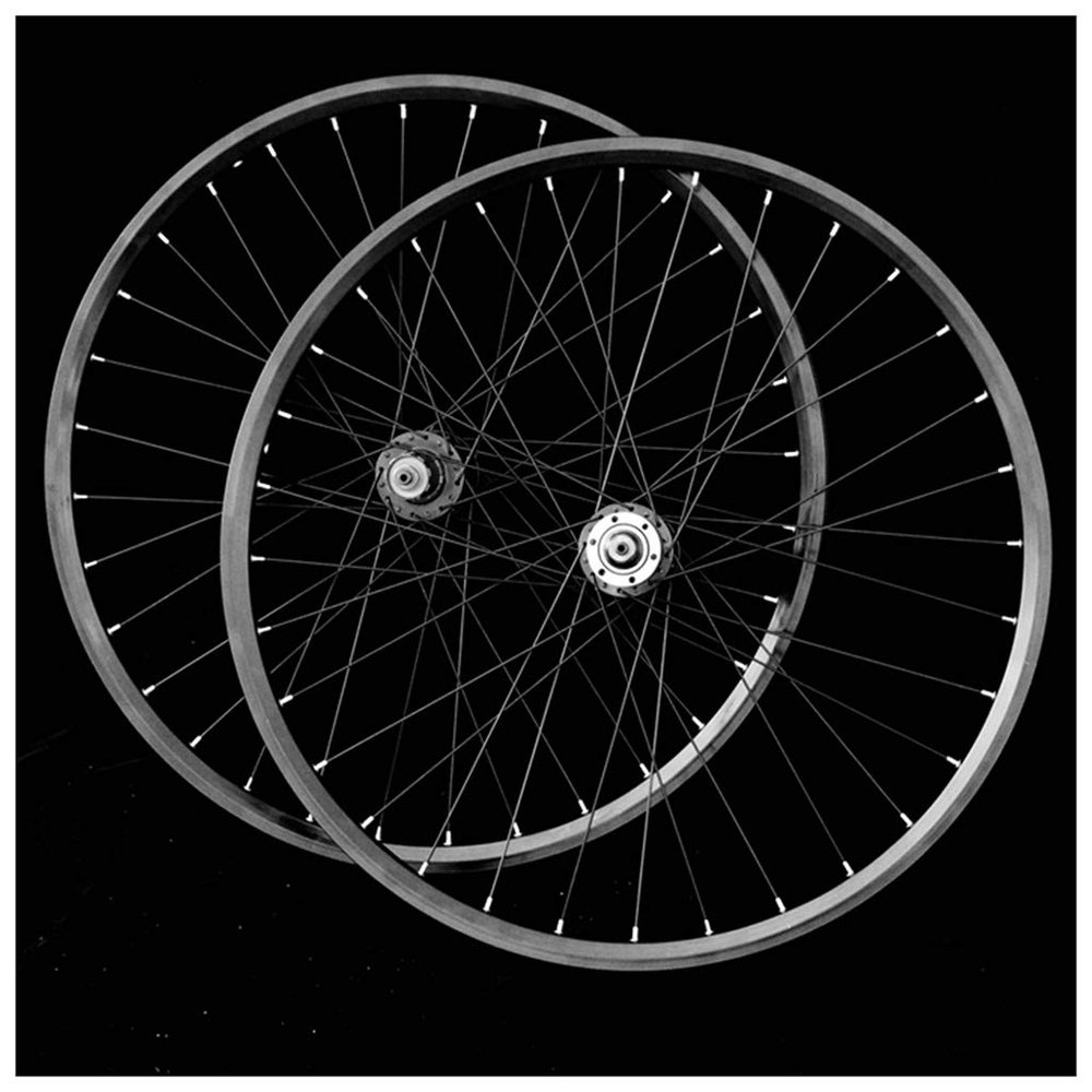 Bikes Bicycle Wheelset for Mountain Bike Double Wall Alloy Rim Disc Brake 9-11 Speed Aluminum Alloy Card Hub Sealed Bearing QR 36H (Size : Black_26")