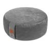 Round Velvet Meditation Pillow D=13"/16" H=5.5" Yoga Bolster Floor Pouf Zafu Buckwheat Meditation Cushion for Sitting on Floor,Removable Organic Cotton Cover Kneeling Pillow (Light Grey, 13"13") view 1