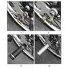 Aluminum Alloy Bike Pegs,Fit 3/8 inch Axles,Foot Pedals Backseats Stands,Durable, Non-Slip(2 Pieces) (Silver) view 3