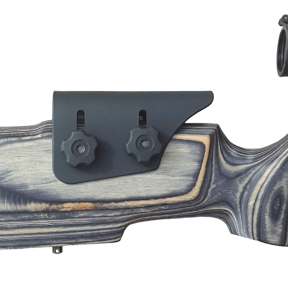 Matthew's Fabrication Adjustable Cheek Riser - Kydex Cheek Rest - .125" Premium Cheek Rest (Ambidextrous - Black Oxide Bolts)