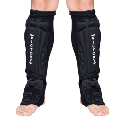 Kickboxing, Muay Thai MMA Martial Arts Shin Guards, Instep Guard Sparring Protective Leg Shin Foam Kick Pads for Kids and Adults (Small)