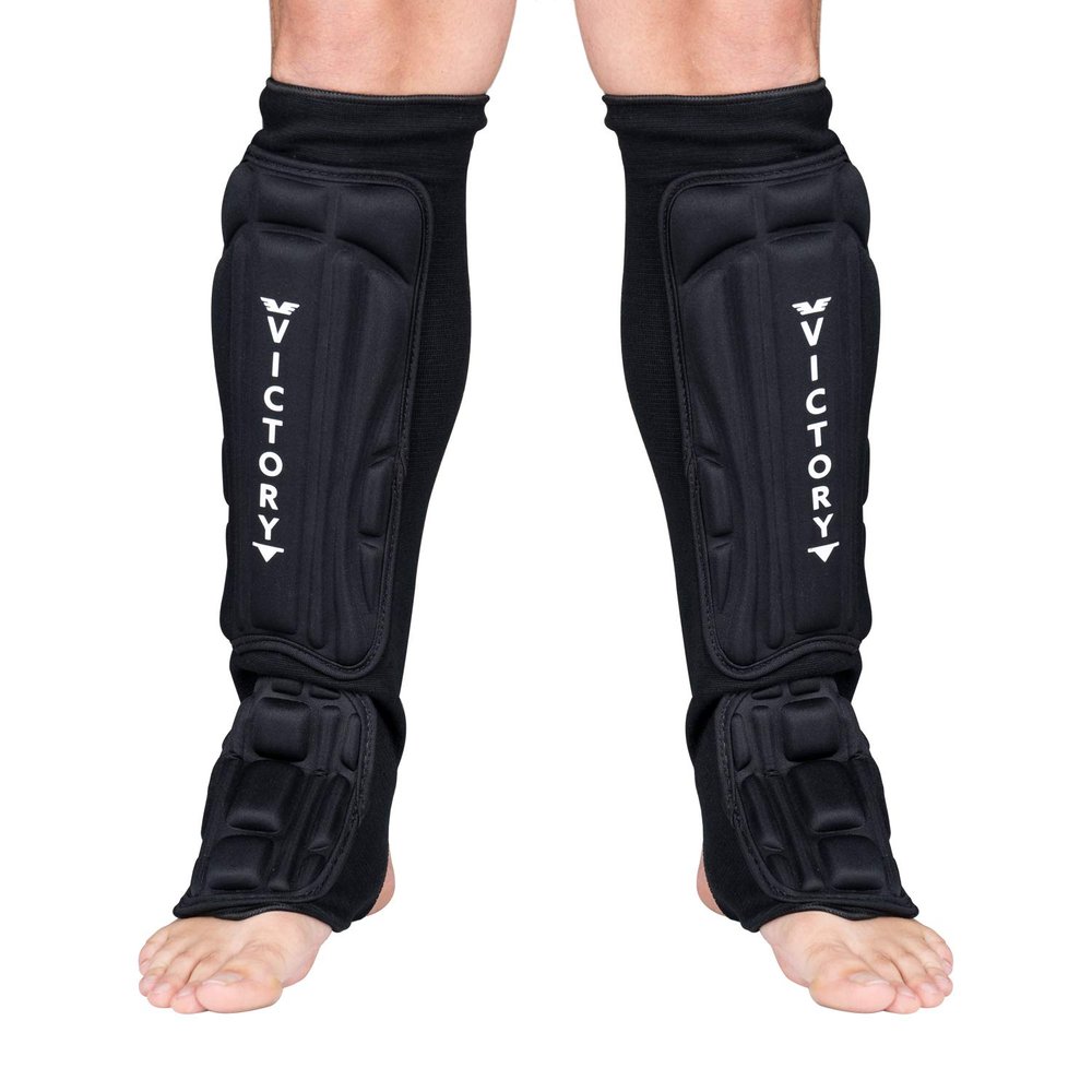 Kickboxing, Muay Thai MMA Martial Arts Shin Guards, Instep Guard Sparring Protective Leg Shin Foam Kick Pads for Kids and Adults (Small)