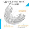 Coolrunner Double Braces Mouth Guard, Sports Athletic Mouth Guards Youth Mouthguard for Upper and Lower Teeth Protection Required for Youth, Teenager and Adults (Blue) (Transparent) view 2