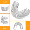Coolrunner Double Braces Mouth Guard, Sports Athletic Mouth Guards Youth Mouthguard for Upper and Lower Teeth Protection Required for Youth, Teenager and Adults (Blue) (Transparent) view 4