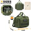 DBTAC Gun Range Bag Large | Tactical 4+ Pistol Shooting Range Duffle Bag for Handguns and Ammo with 2X Removable Hook & Loop Divider for DSLR | US Flag Patch + Universal Holster Included (Green) view 2