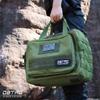 DBTAC Gun Range Bag Large | Tactical 4+ Pistol Shooting Range Duffle Bag for Handguns and Ammo with 2X Removable Hook & Loop Divider for DSLR | US Flag Patch + Universal Holster Included (Green) view 3