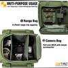 DBTAC Gun Range Bag Large | Tactical 4+ Pistol Shooting Range Duffle Bag for Handguns and Ammo with 2X Removable Hook & Loop Divider for DSLR | US Flag Patch + Universal Holster Included (Green) view 4